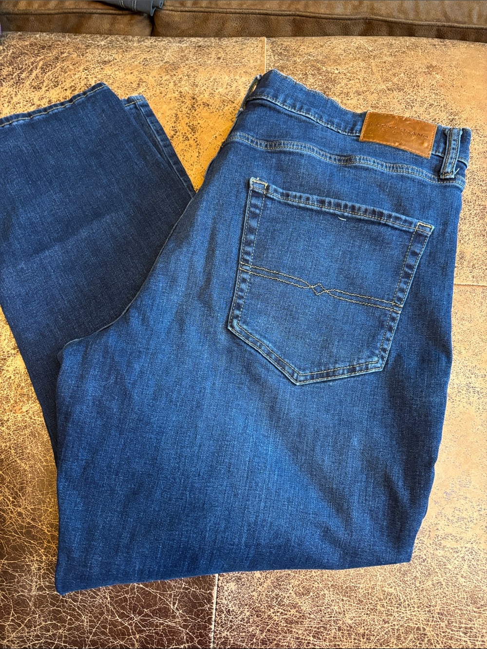 Men's Classic Blue Denim Jeans - Casual Straight Fit